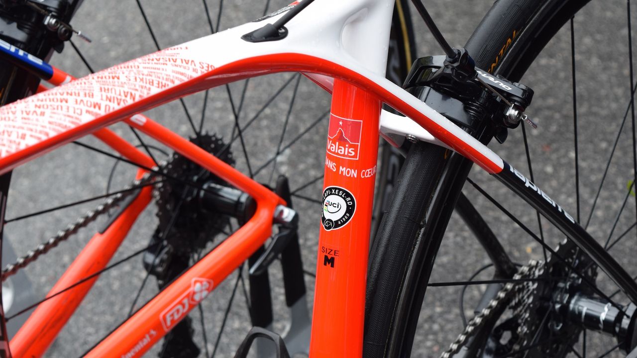 'Valais. Engraved in my heart' is adorned on the seat tube