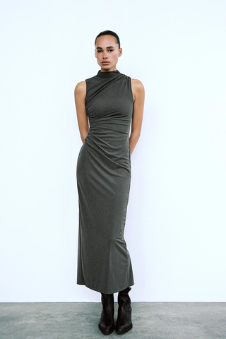 Zara Draped Midi Dress