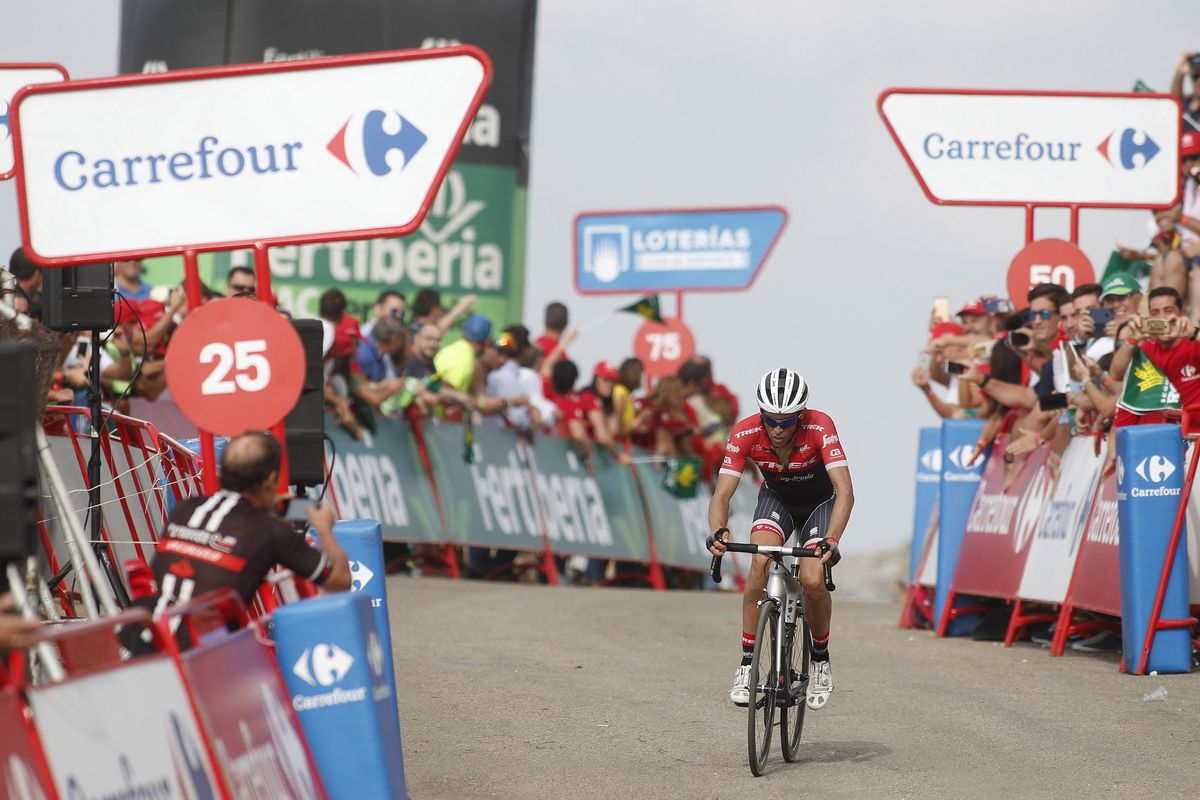 Alberto Contador on stage 14 of the Vuelta a Espa&ntilde;a