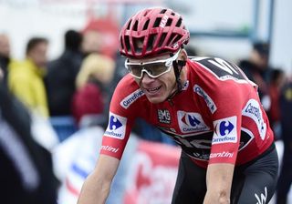 Chris Froome finishes third during stage 20 of the Vuelta