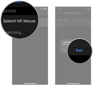 Pair Bluetooth mouse to iPhone or iPad with AssistiveTouch: Tap mouse name, tap Pair