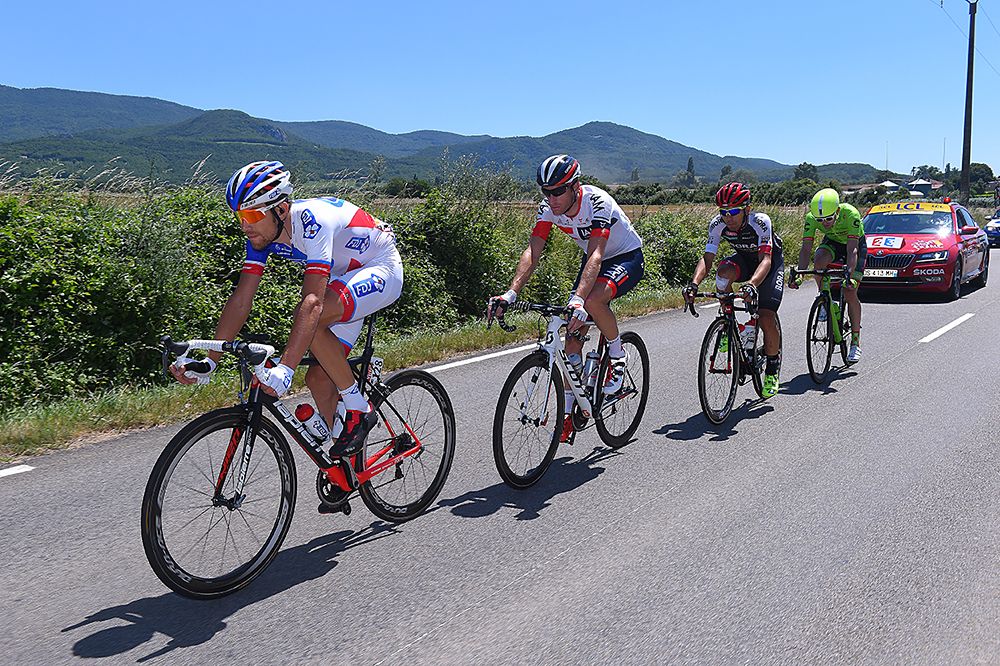 The four-man breakaway stage 14 Tour de France