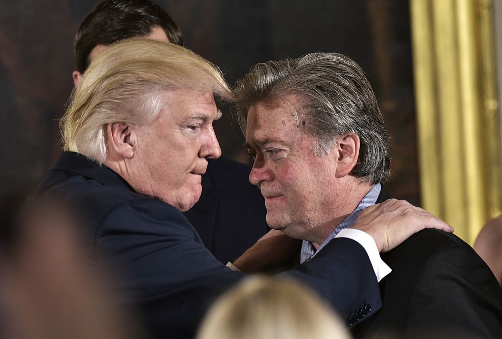 President Trump and Steve Bannon.