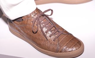 A Brown thick soled dress shoe