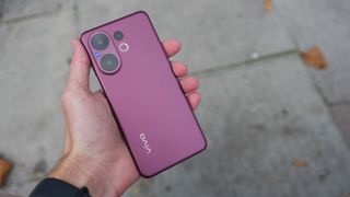 Vivo V60 phone held in a hand