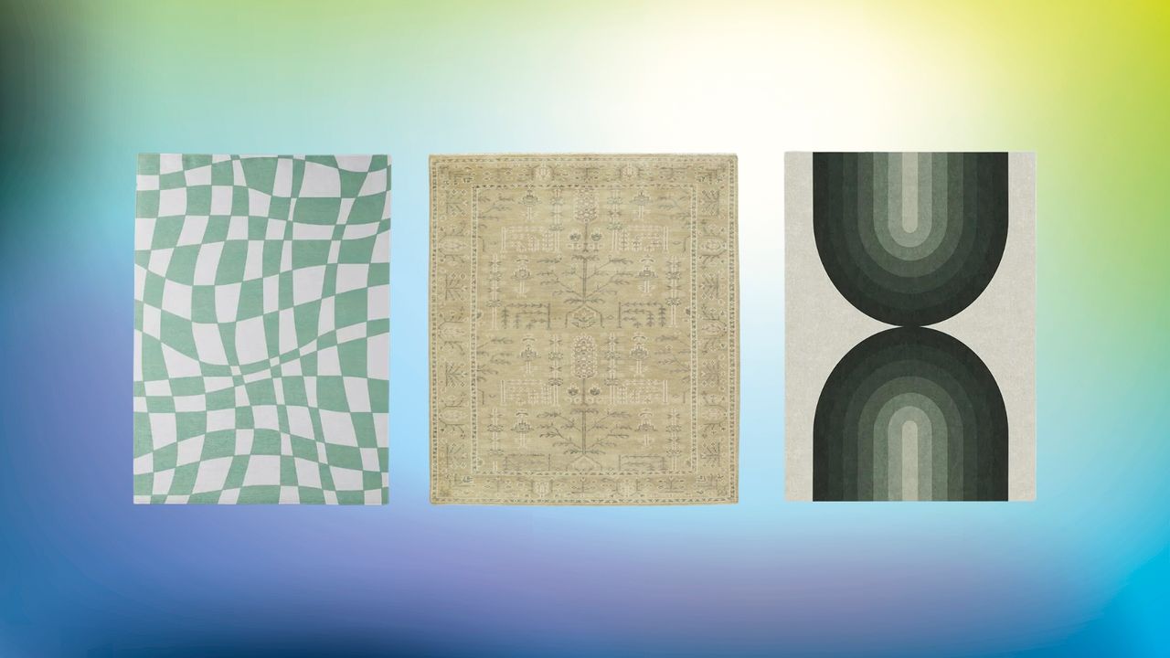 Green Patterned Rugs