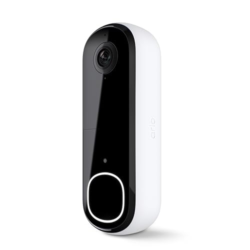 Arlo Video Doorbell 2k | 2nd Gen | Wire-Free/wired Option, 2-Way Audio, Night Vision, Head to Toe Video View, Integrated Siren | Live Stream | Real Time Notifications |180 Deg Wide View, White : Amazon.co.uk: Diy & Tools
