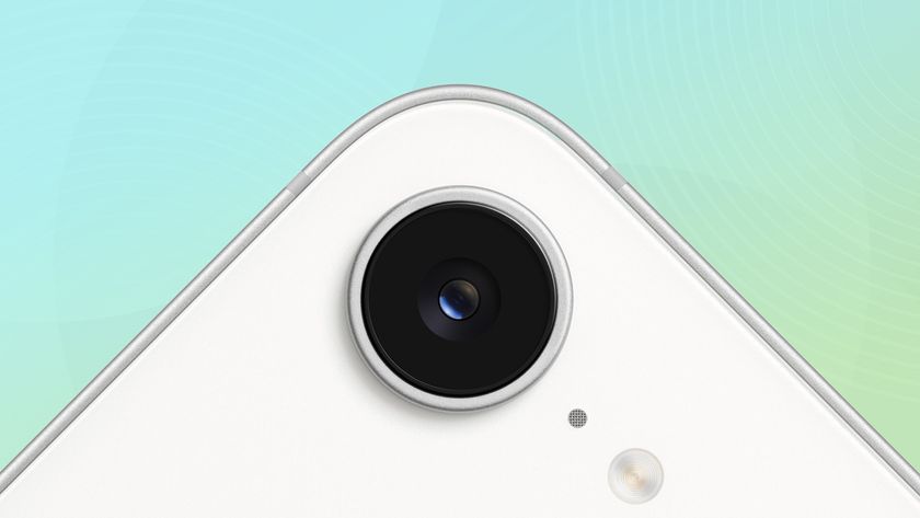 Closeup of iPhone 16e main camera.