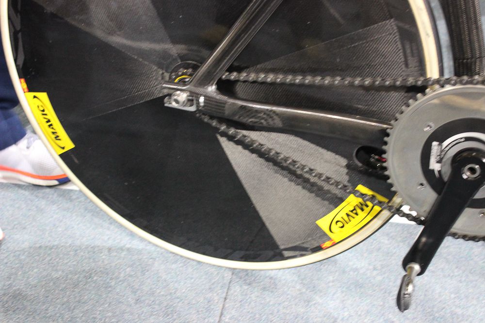 The rear cog on Wiggins' team pursuit bike.