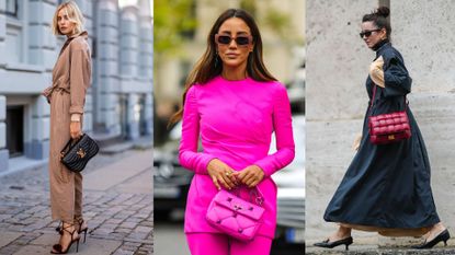 three women with some of the best designer bags