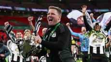 Eddie Howe with Carabao Cup