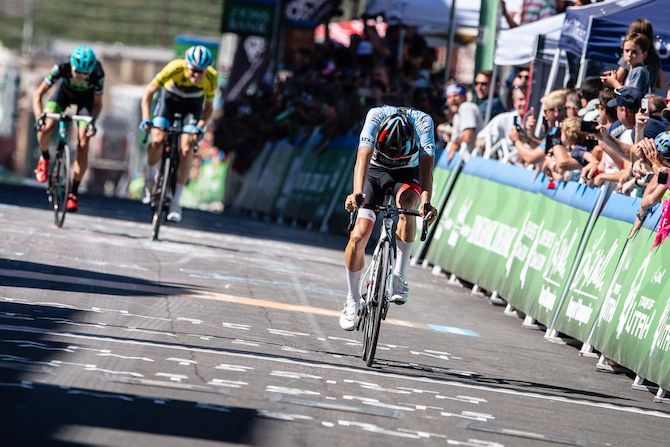 James Piccoli (Elevate-KHS) comes in second on stage 6 of the 2019 Tour of Utah