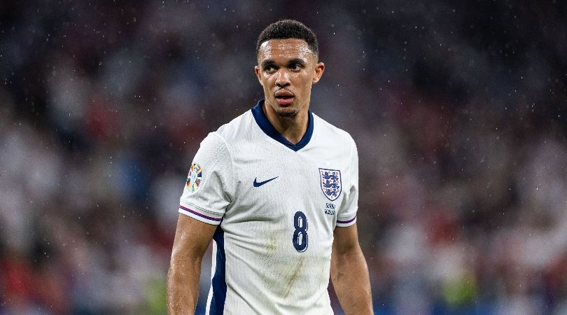 Trent Alexander-Arnold in action for England against Serbia at Euro 2024.