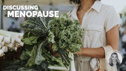 A woman considering what to eat for a menopause diet