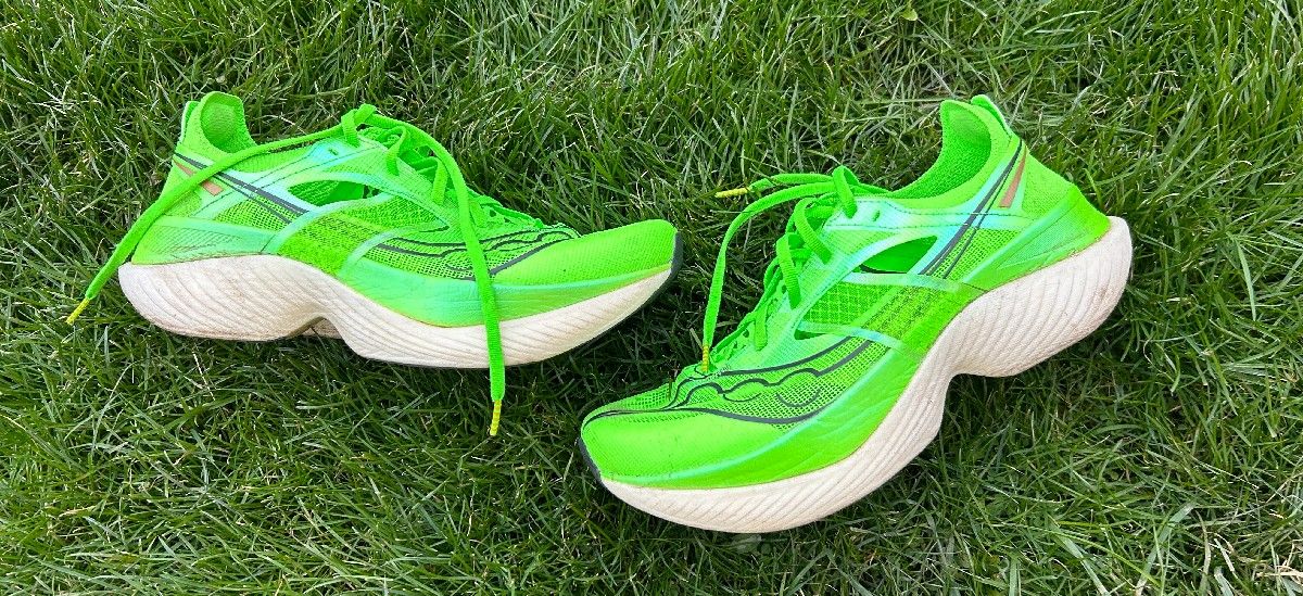 Saucony Endorphin Elite on grass