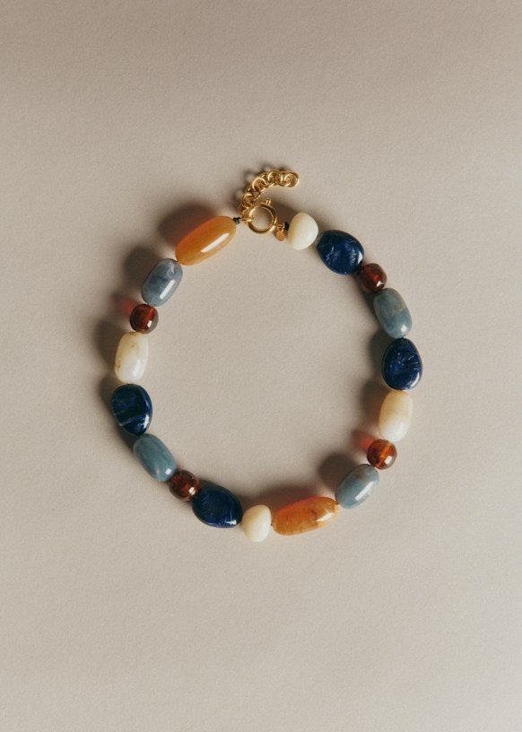 Morgane Necklace - Multi Ocean Blue - Resin - Sézane