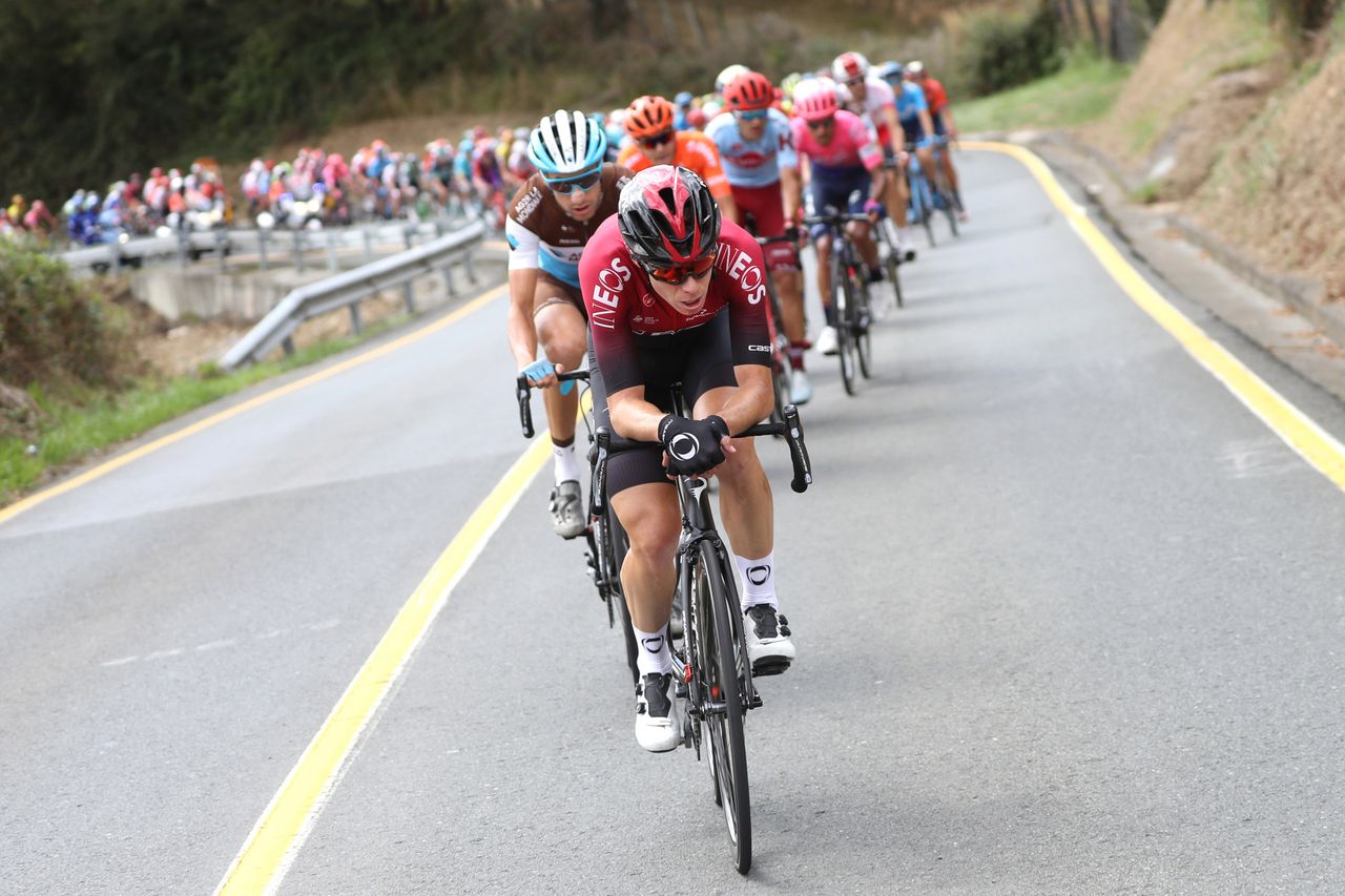 David de la Cruz (Team Ineos) attempts a breakaway early on stage 13