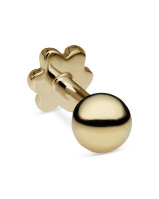 14k Yellow Gold Ball Threaded Stud Earring