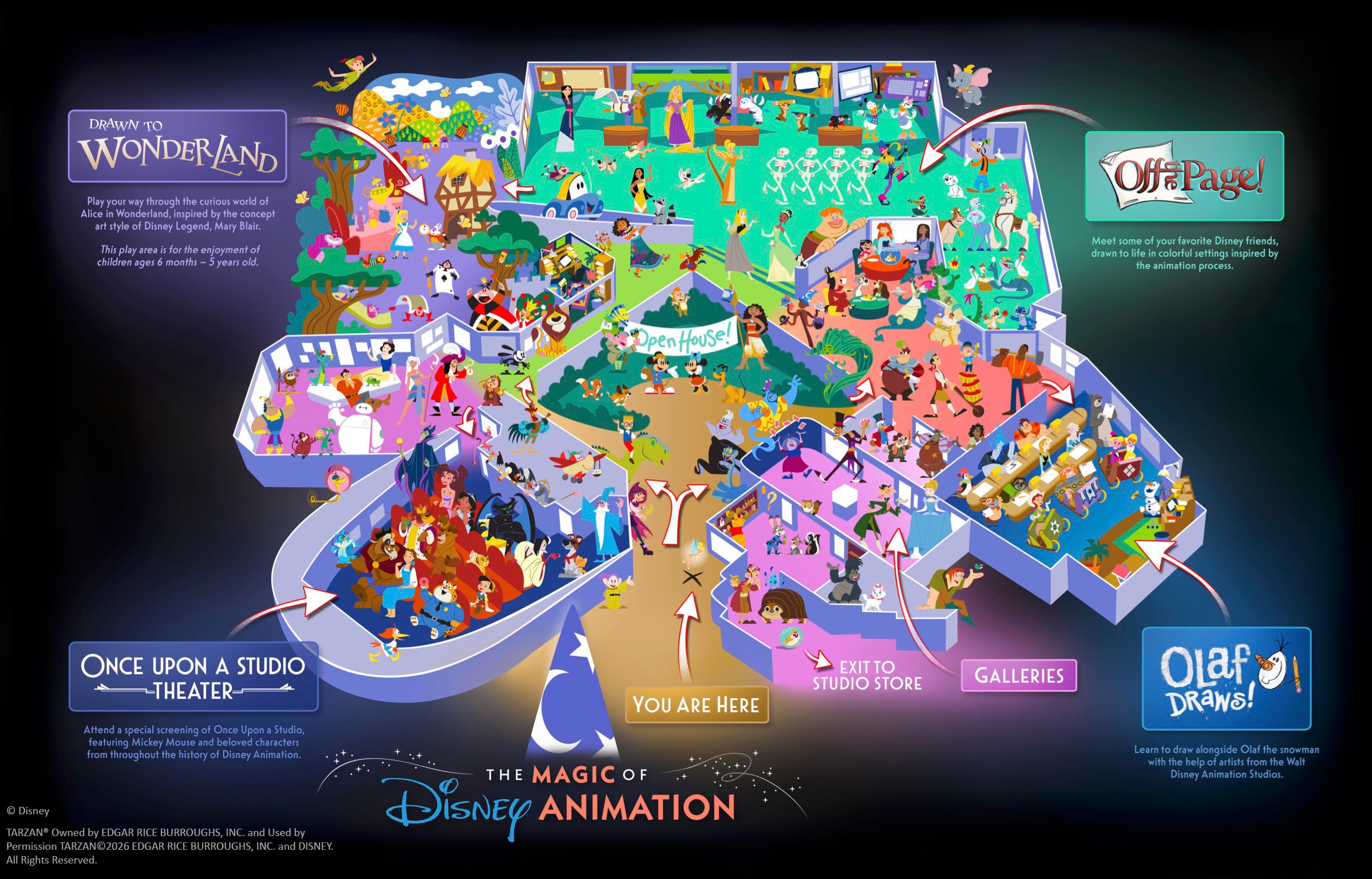 Disney World Magic of Disney Animation Overview Map