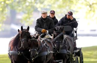 Prince Philip driving a carriage