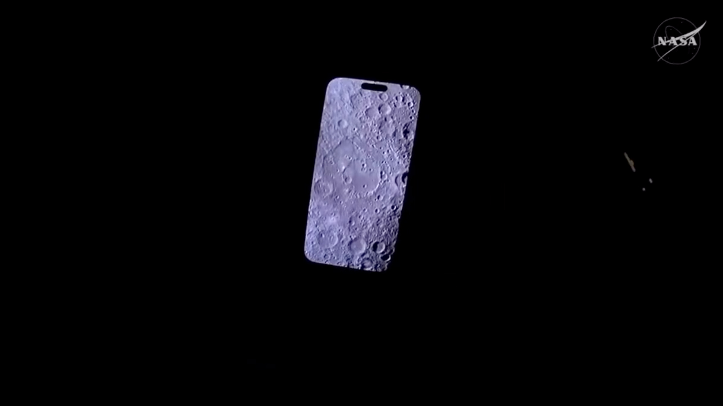 A photo of the Moon's surface taken on an iPhone 17 Pro by astronaut Reid Wiseman