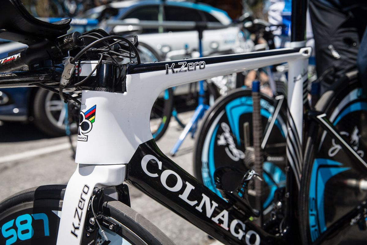 A closer look at the Colnago K.Zero of Team Novo Nordisk