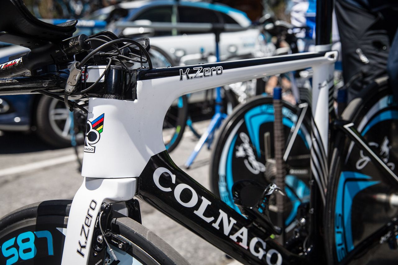 A closer look at the Colnago K.Zero of Team Novo Nordisk