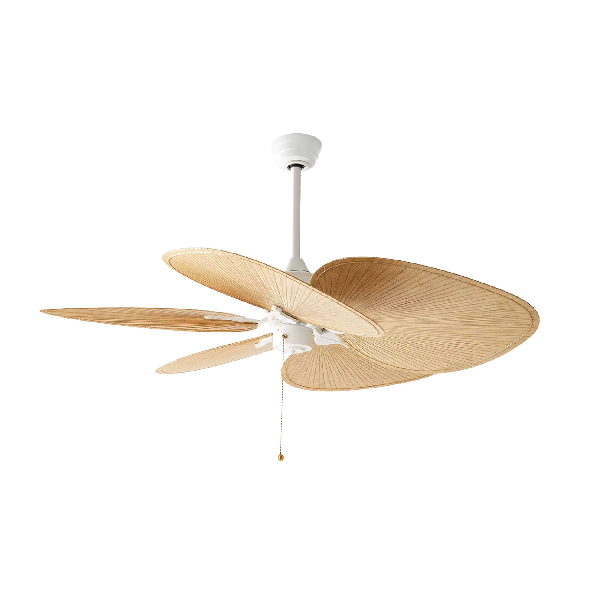 Palm leaf ceiling fan