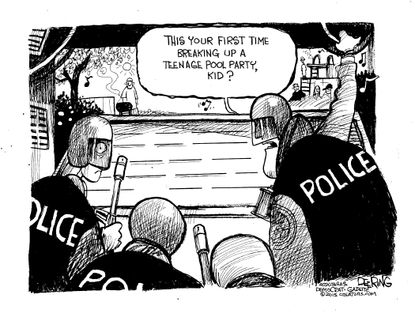 Editorial cartoon McKinney Police
