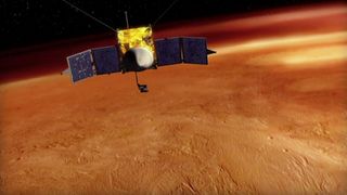 MAVEN Spacecraft Orbiting Mars Artist's Conception