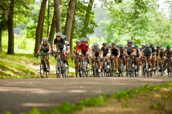 The women's field was greeted by some sunshine on the bottom leg of the Menomonie Road Race