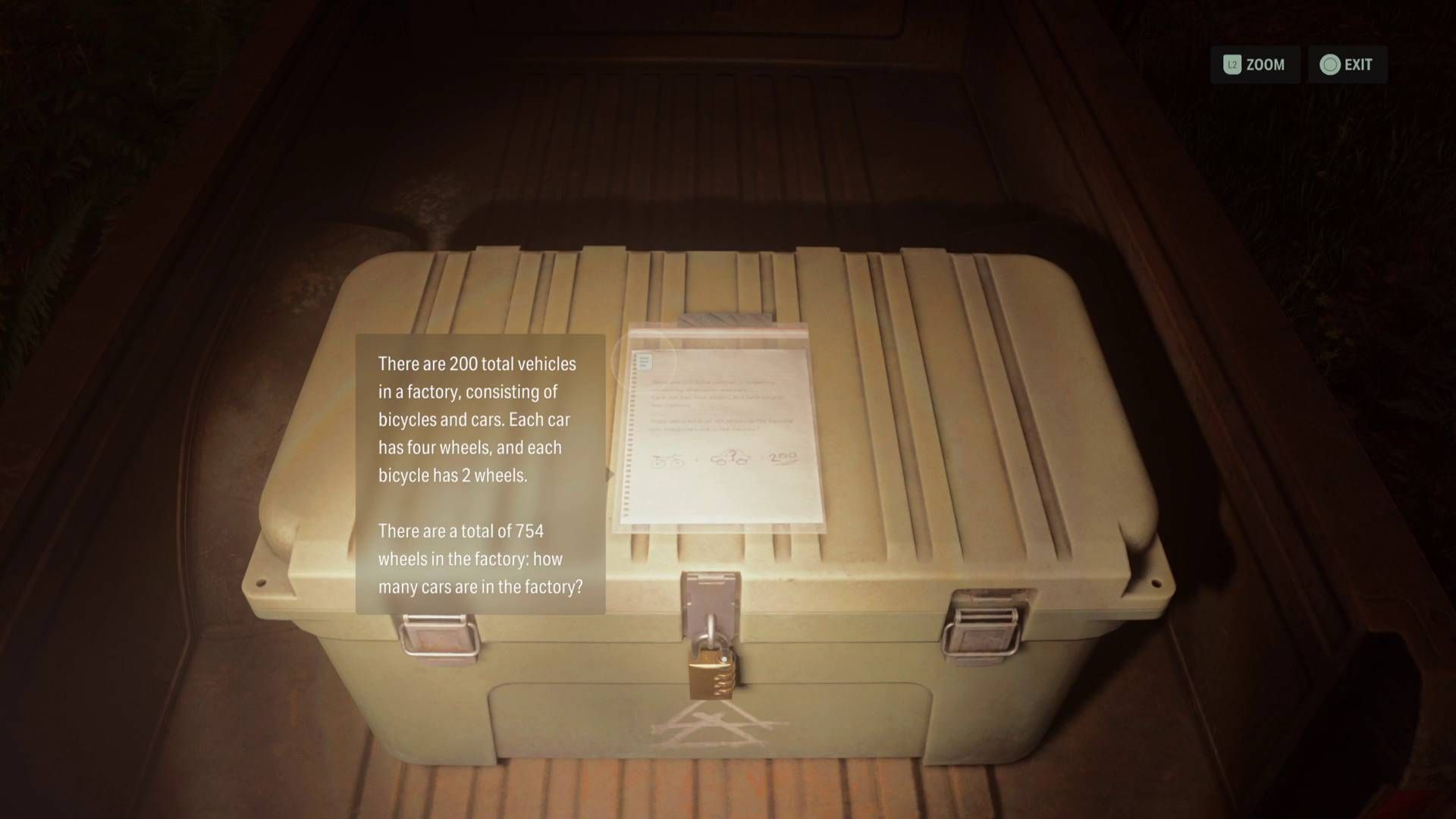 Alan Wake 2 car and bicycle wheel cult stash puzzle solution