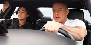 Michelle Rodriguez and Vin Diesel in F9