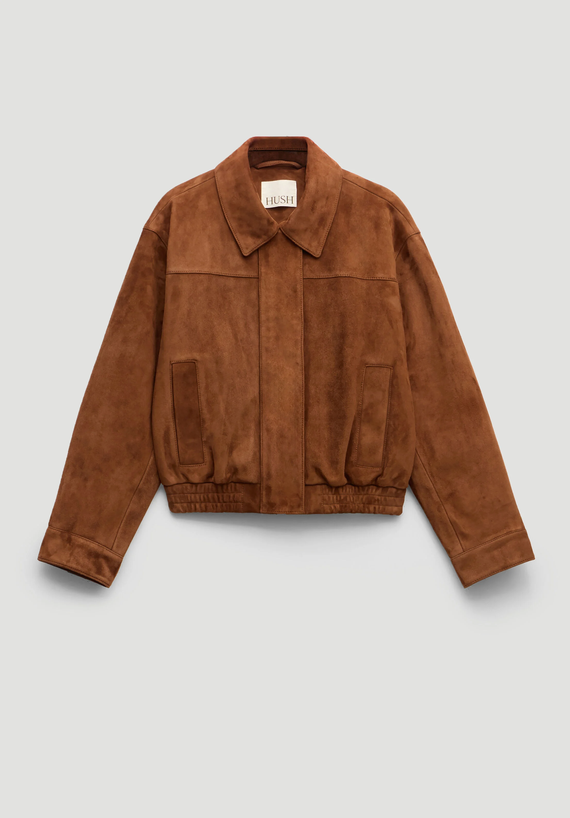 Hush, Suede Bomber Jacket