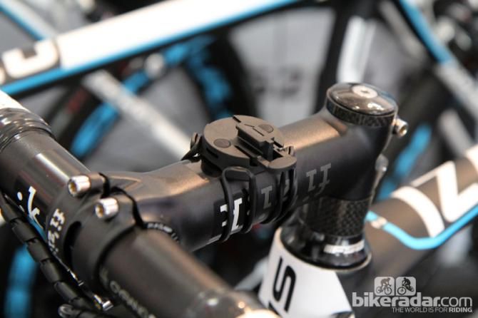 Garmin currently dominates the GPS computer landscape in the pro peloton but the mount on this Ag2R-La Mondiale machine goes with a Bryton device.