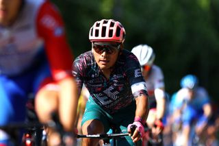 REGGIO EMILIA ITALY MAY 18 Jonathan Klever Caicedo Cepeda of Ecuador and Team EF Education Easypost competes during the 105th Giro dItalia 2022 Stage 11 a 203km stage from Santarcangelo di Romagna to Reggio Emilia Giro WorldTour on May 18 2022 in Reggio Emilia Italy Photo by Michael SteeleGetty Images
