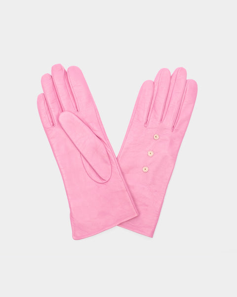 Luisa Asterisk Leather Glove - Pink