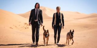 Keanu Reeves and Halle Berry in John Wick Chapter 3 parabellum