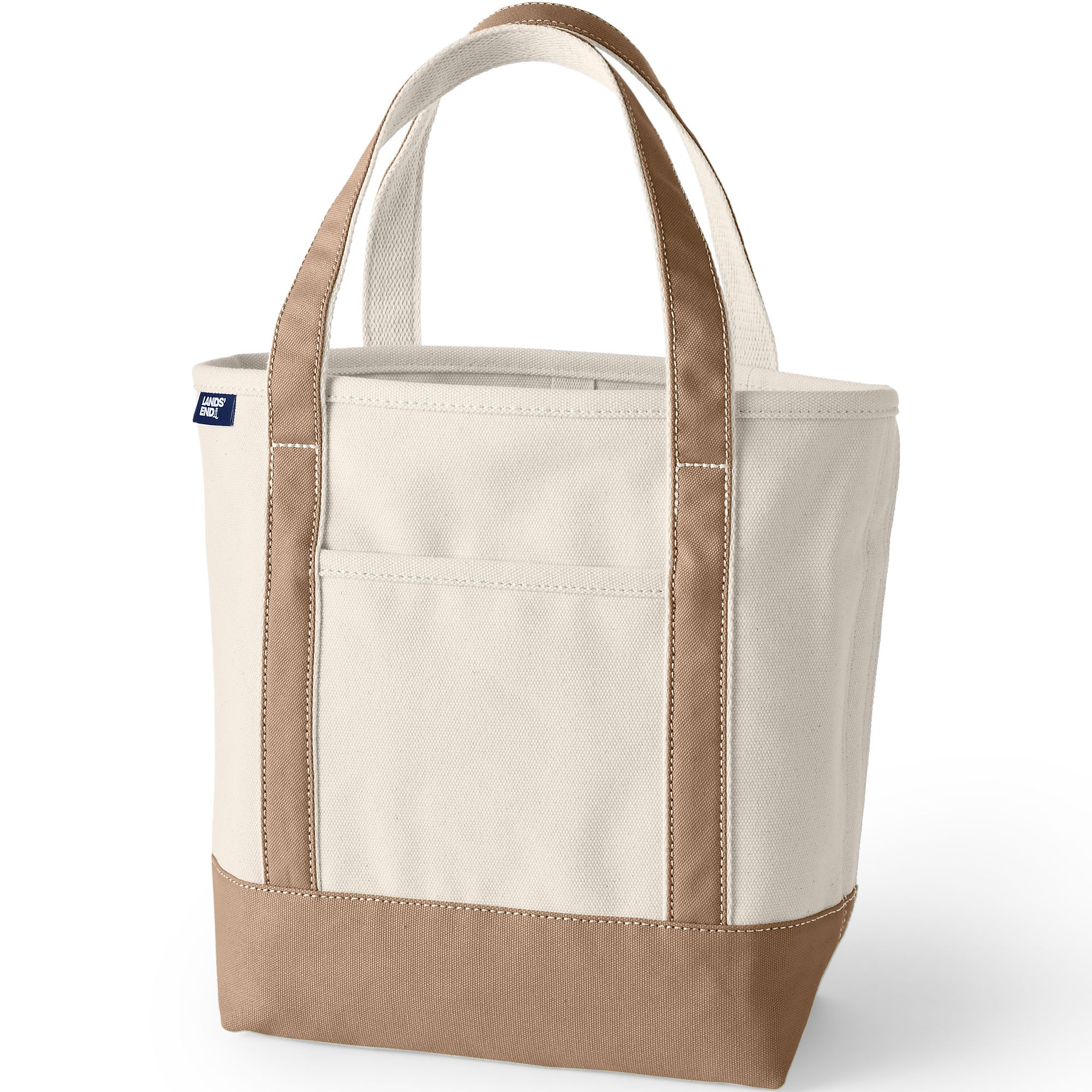 Medium Natural 5 Pocket Open Top Canvas Tote Bag
