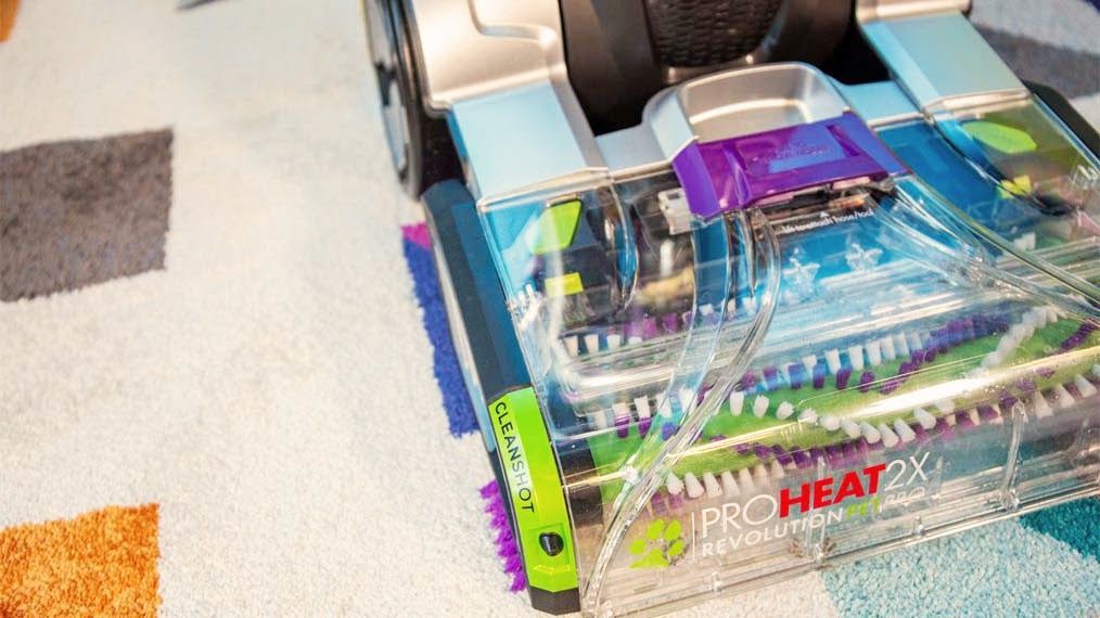 Bissell ProHeat 2X Revolution Pet being tested in writer's home