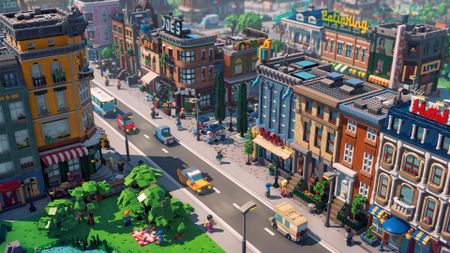 A city built of Legos