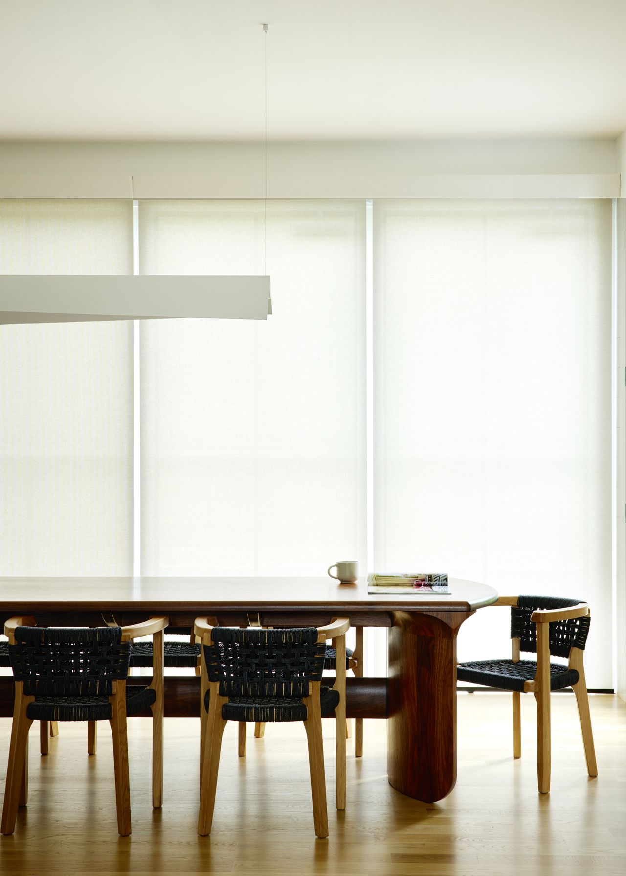 A window with roman blinds