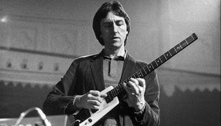 Allan Holdsworth performs onstage at the Paradiso in Amsterdam, the Netherlands on June 15, 1987