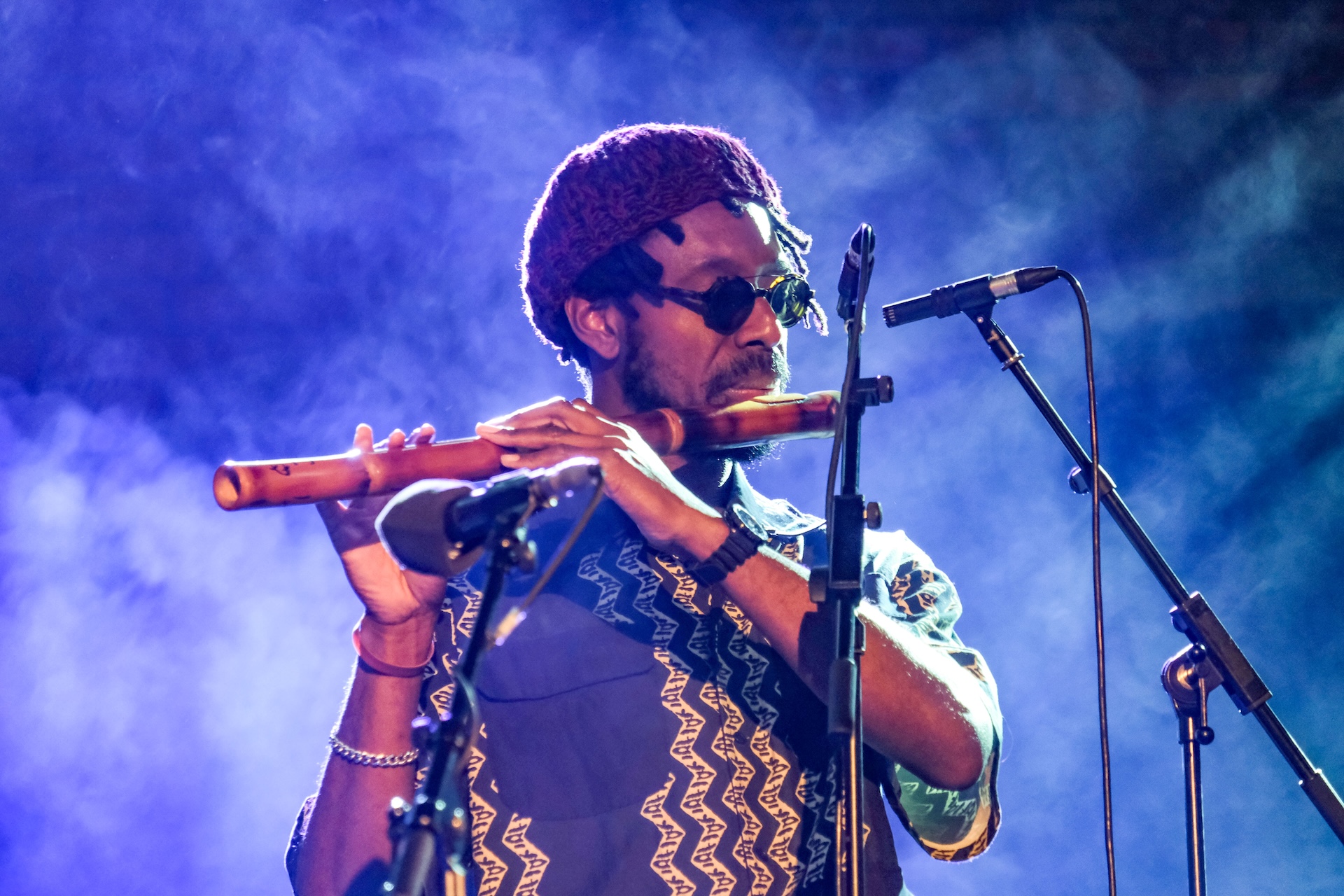 Shabaka Hutchings performing at Sumud/Amos Trust Gaza benefit