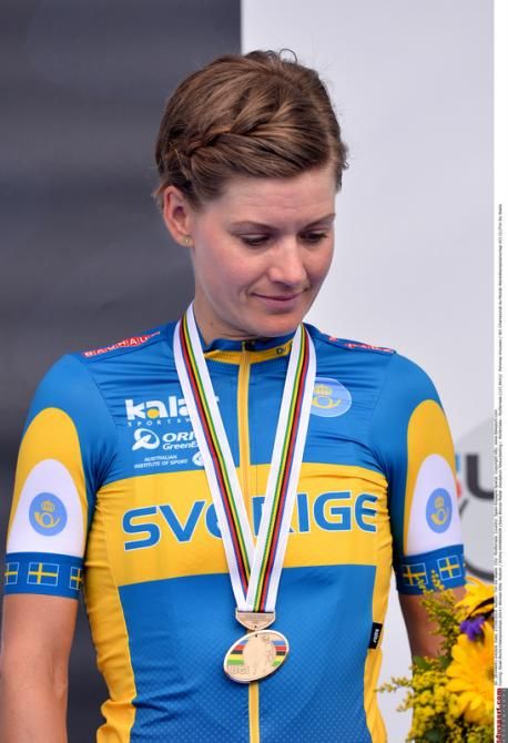 Emma Johansson (Sweden) was disappointed to miss out on the win