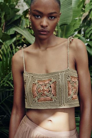 zara, Crochet Crop Top