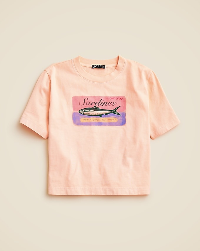 Relaxed-Fit "sardines" Graphic T-Shirt in Premium-Weight Cotton