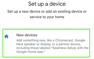 How to set up Google Chromecast — select New Devices