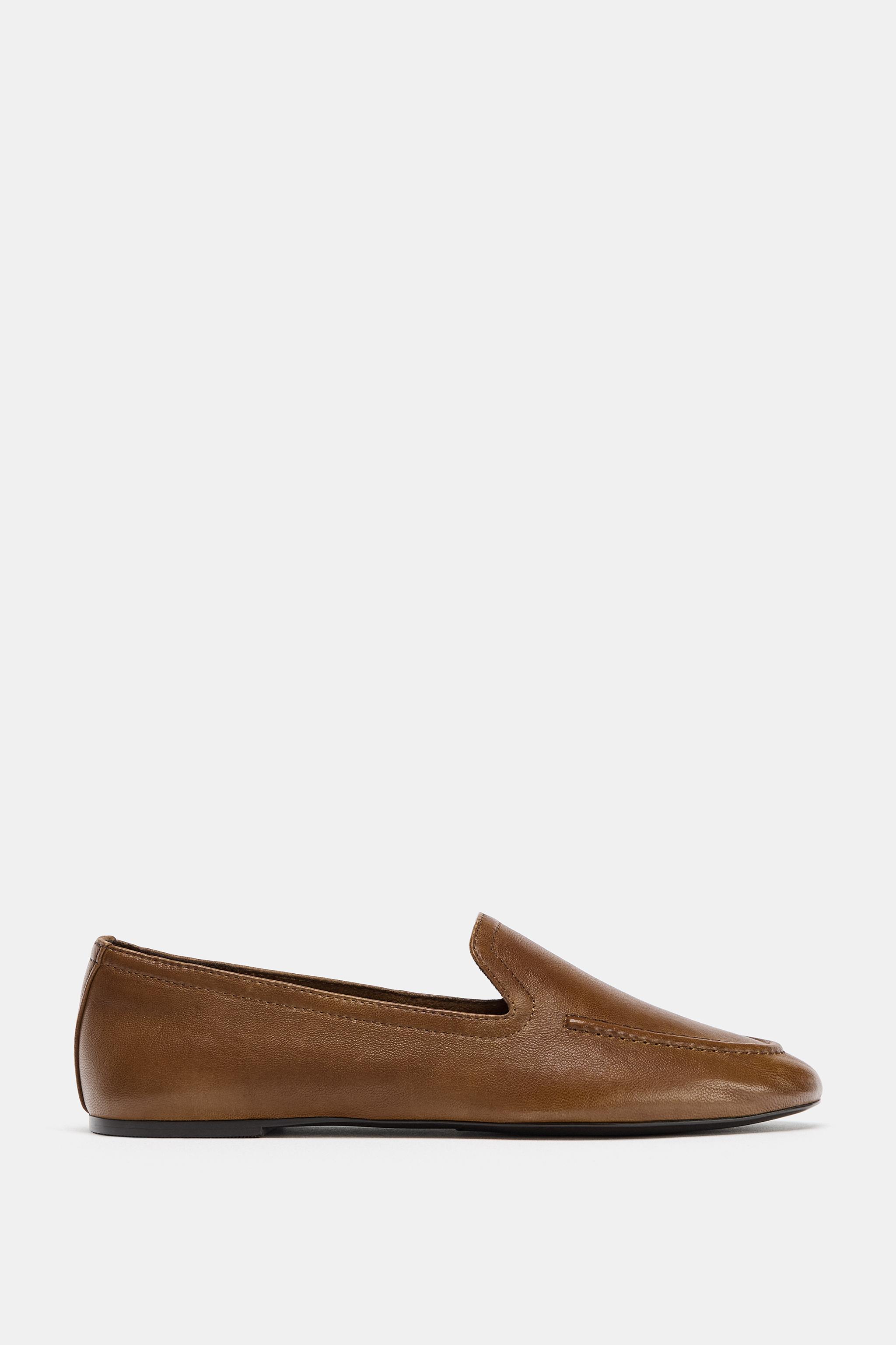 Leather Loafers With High Vamp