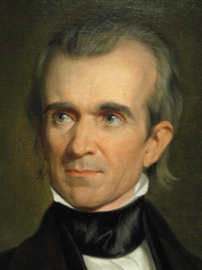 A portrait of James K. Polk.
